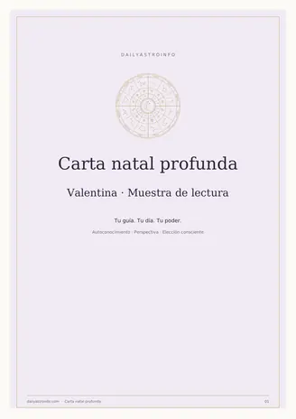 Portada de la muestra de carta natal